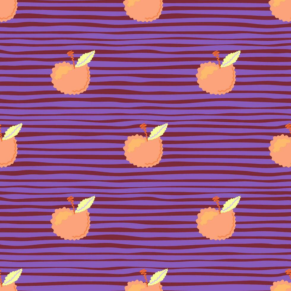 resumen manzana frutas sin costura modelo. Fruta ornamento. vector