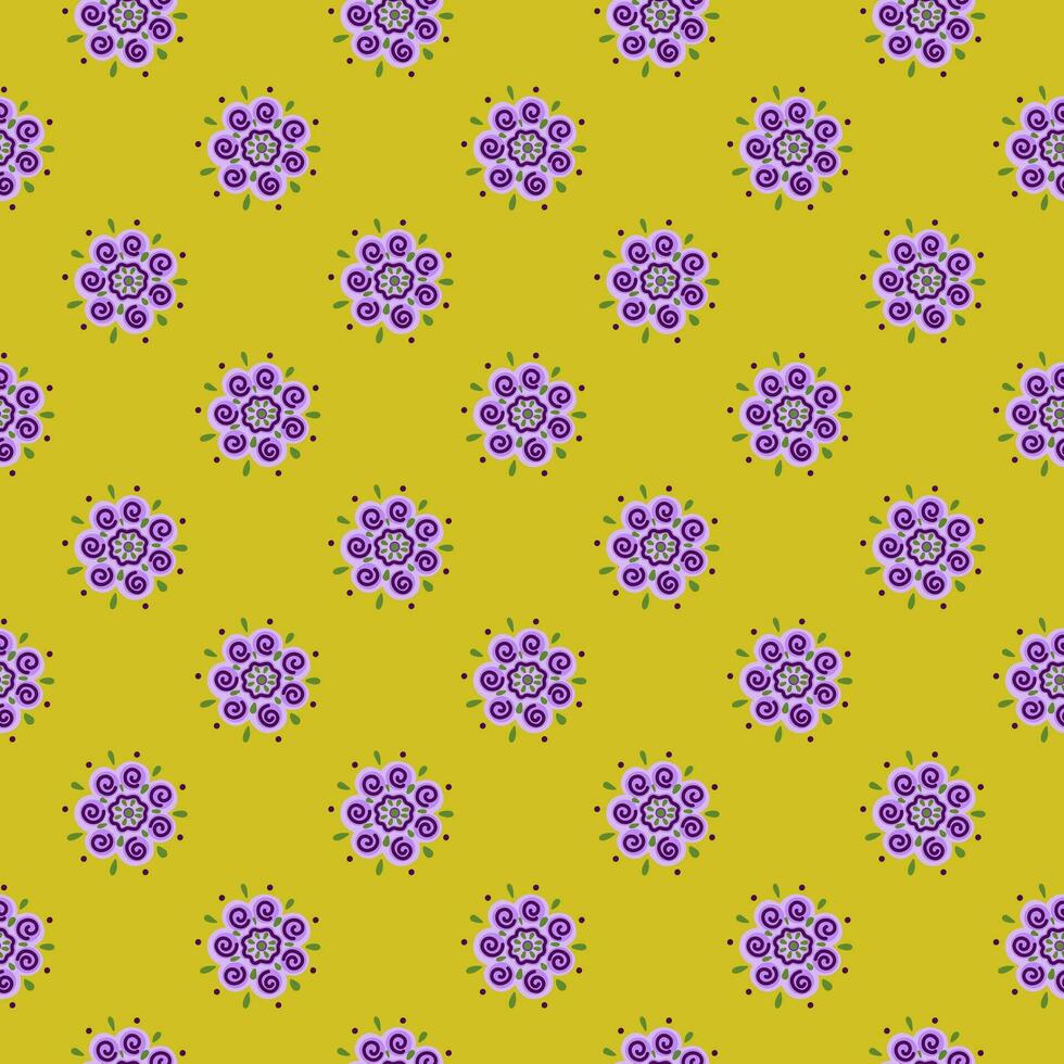 resumen étnico brote flor sin costura modelo. estilizado floral botánico fondo de pantalla. vector