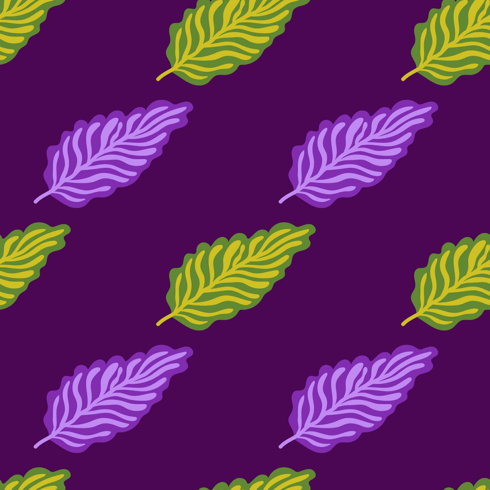 Abstract autumn leaves seamless pattern. Simple botanical leaf background. 28185994 Vector Art