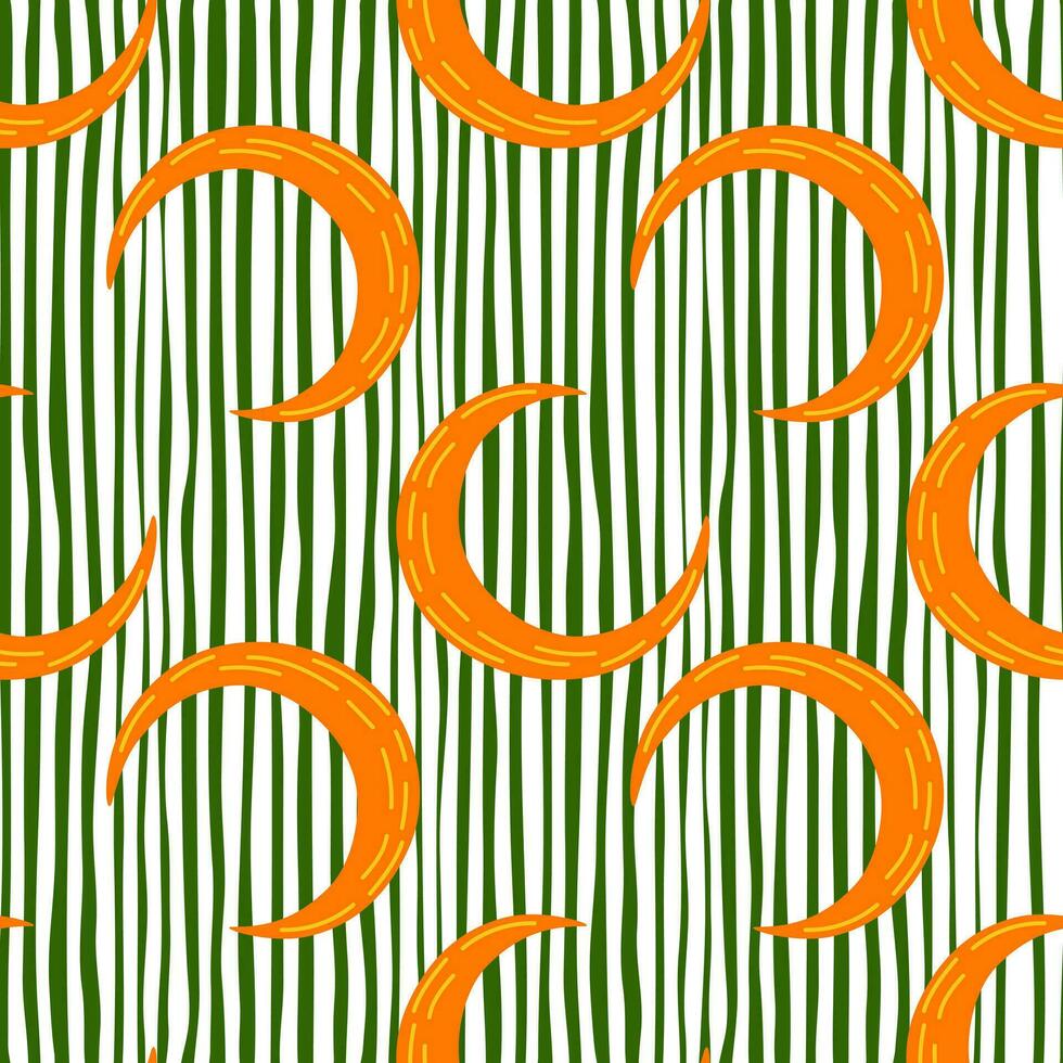 Simple moon silhouettes seamless pattern. vector