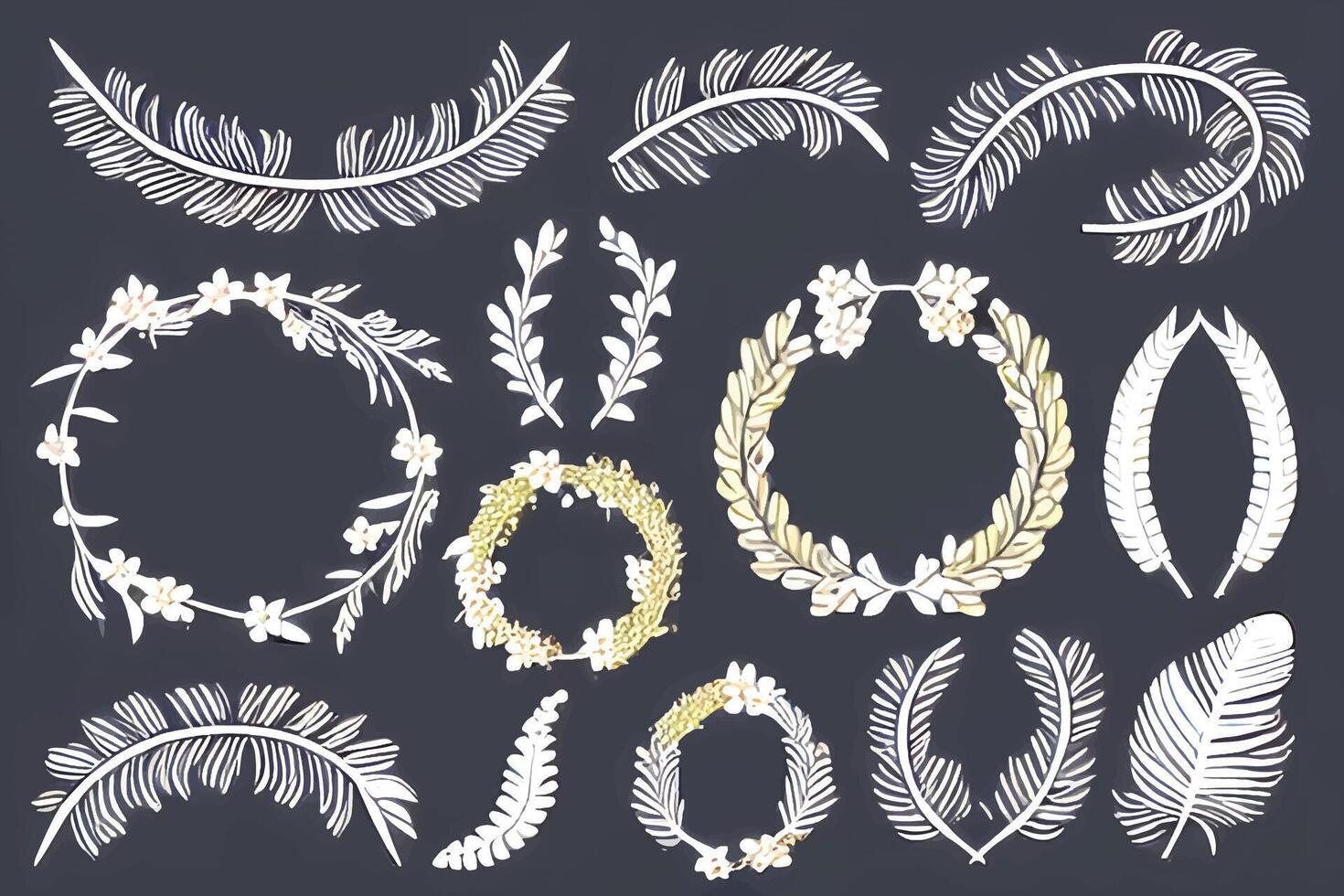 laurel wreath collection. 28186106 Vector Art at Vecteezy