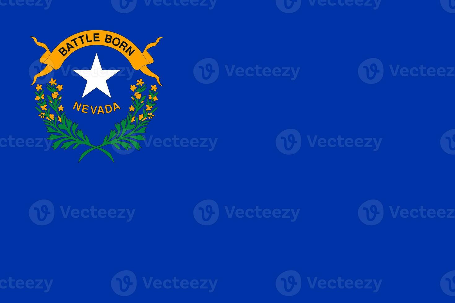 el oficial Actual bandera de nosotros estado bandera de Nevada. estado bandera de Nevada. ilustración. foto