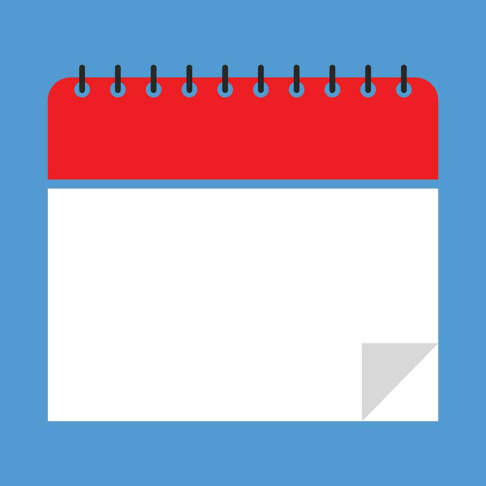 calendario año calendario blanco modelo icono en azul antecedentes vector