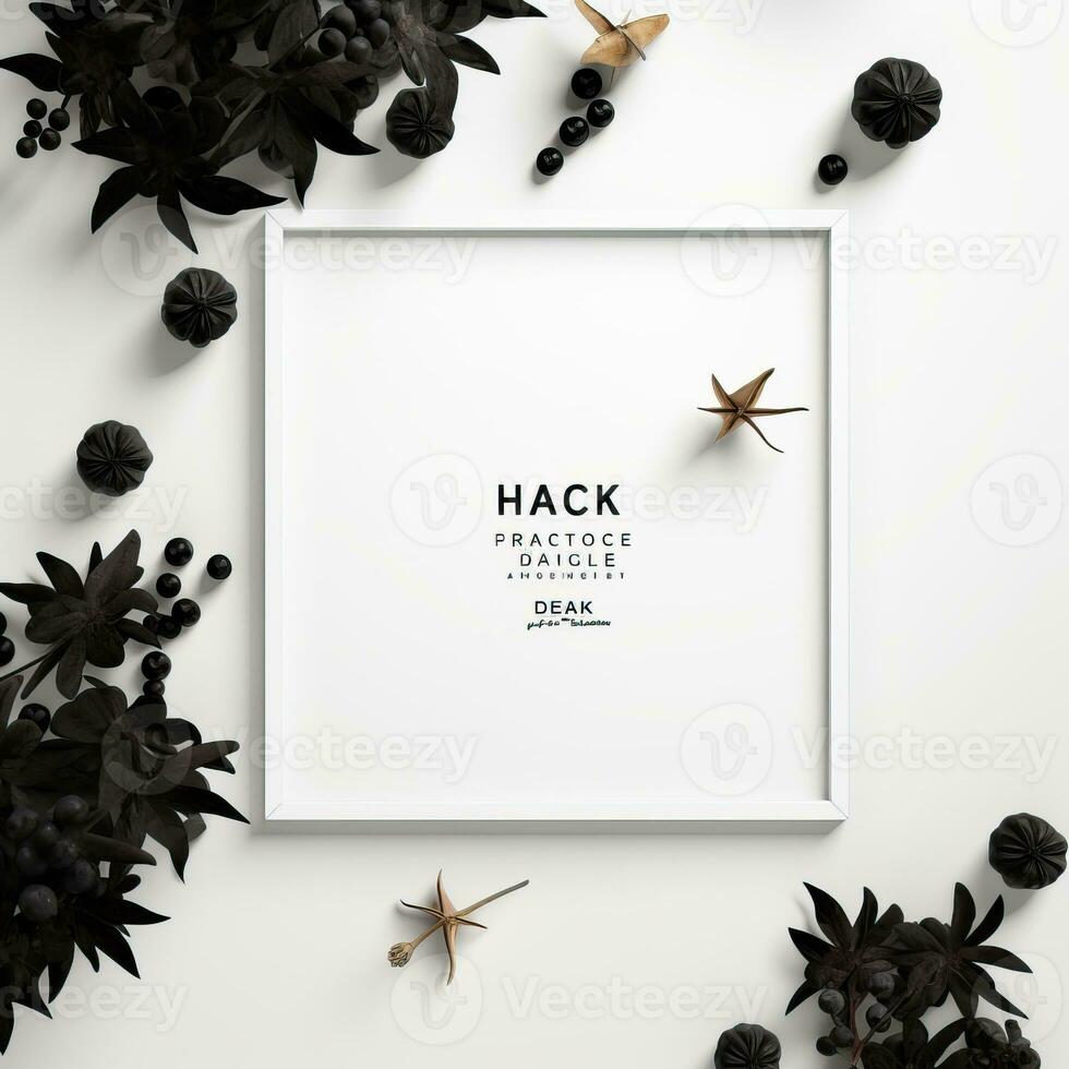 Black Friday promotion poster with white background and black gift box high quality ai generated image photo