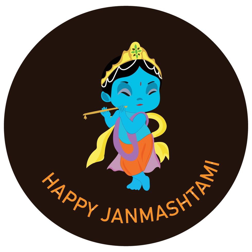 Happy Janmashtami, Krishna Janmashtami vector