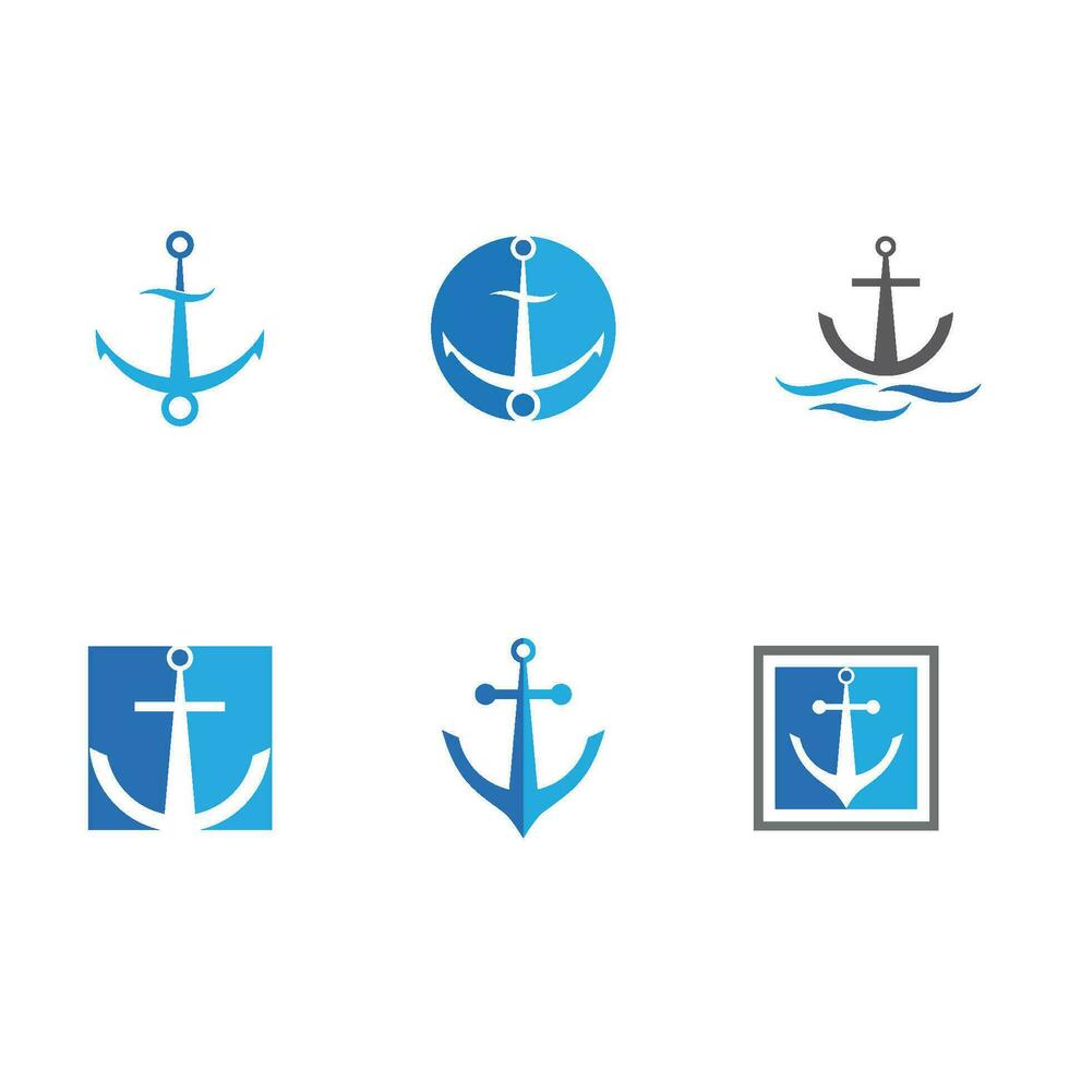 Anchor icon Logo Template vector