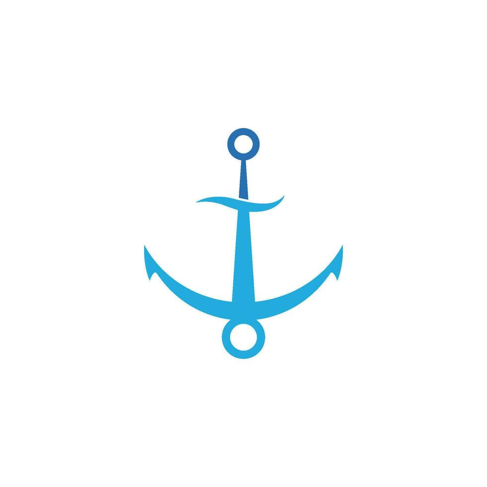 vector de plantilla de logotipo de icono de ancla