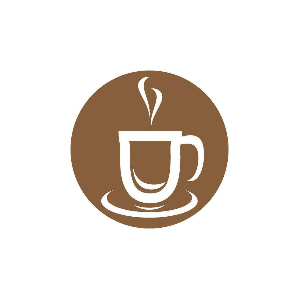 plantilla de logotipo de taza de café vector