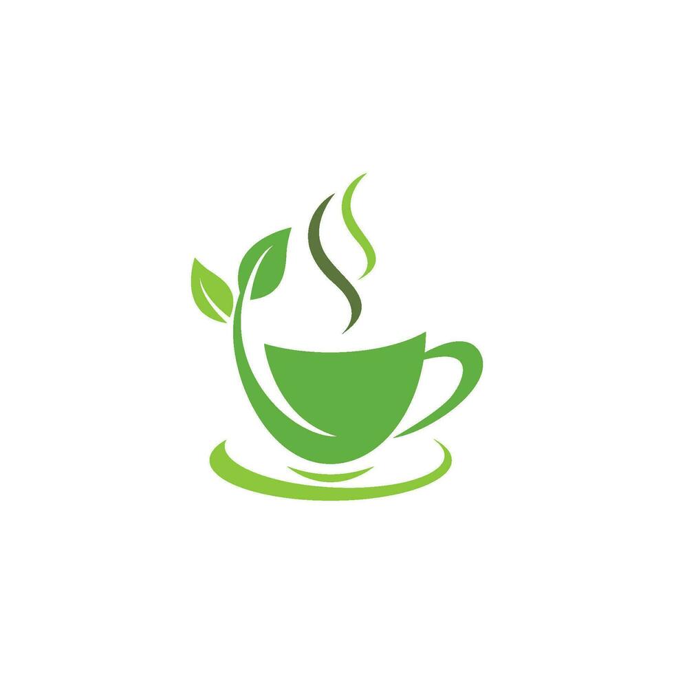 plantilla de logotipo de taza de café vector