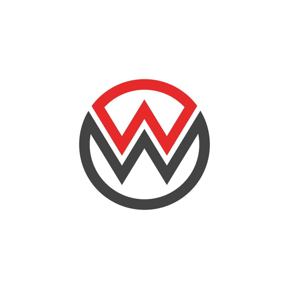 W Letter Logo Template vector
