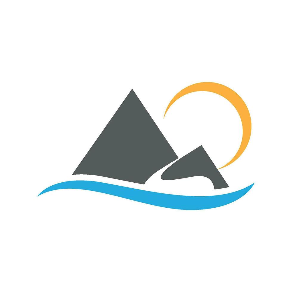 logotipo de icono de montaña vector