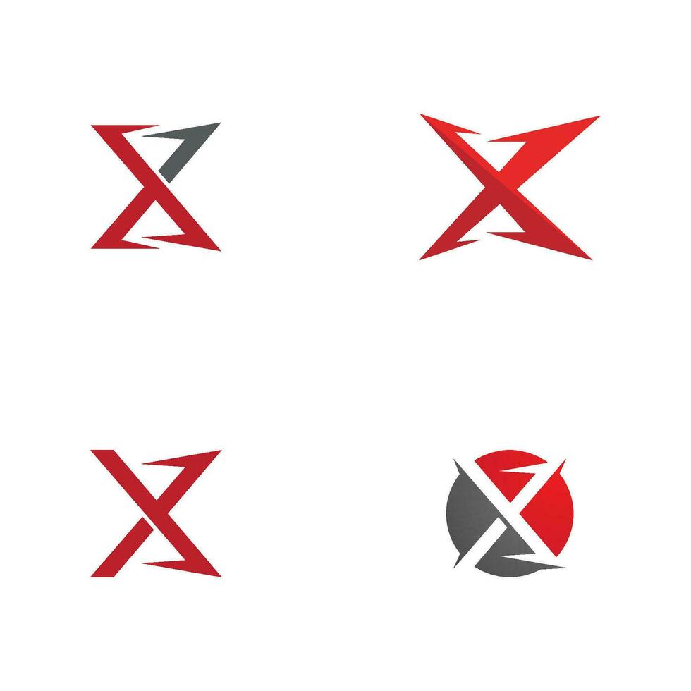 X Letter Logo Template vector icon