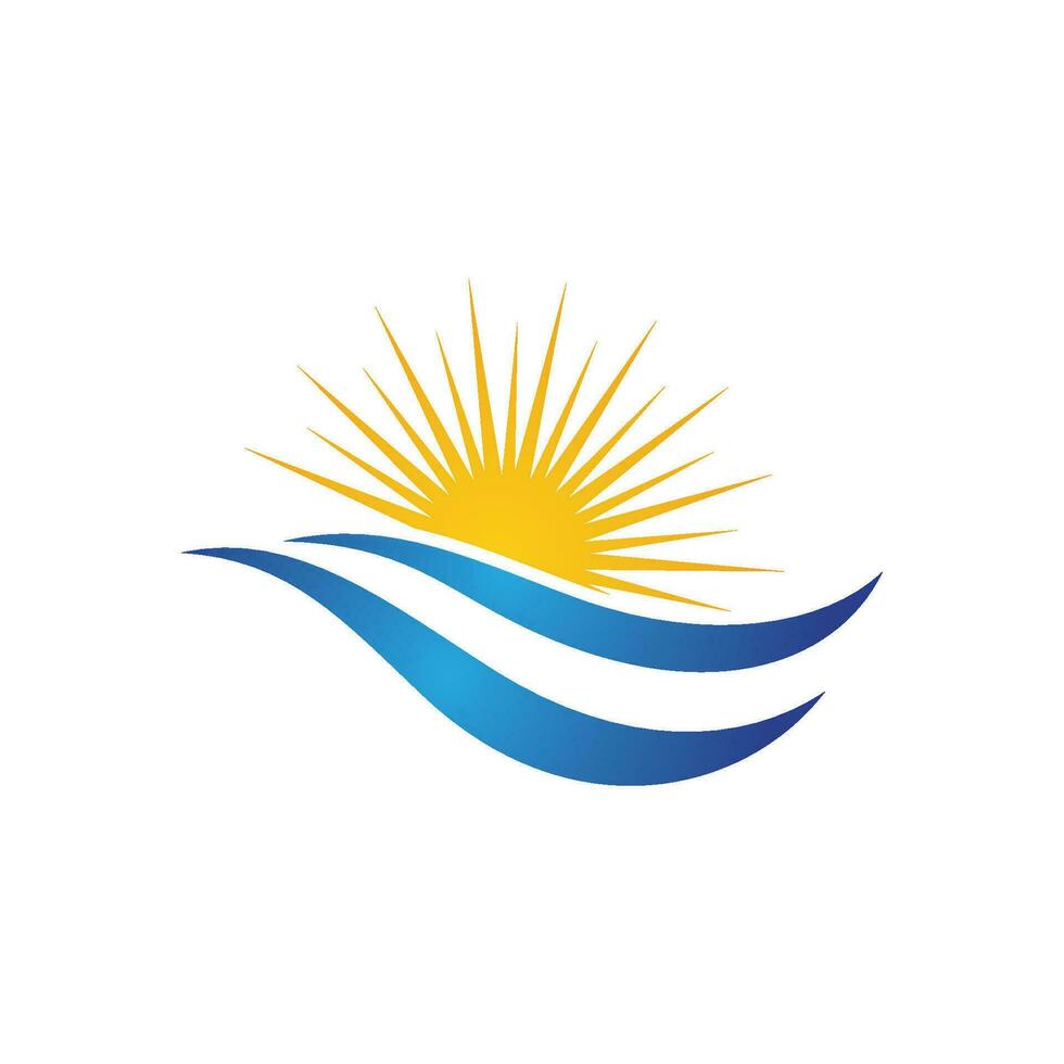 Water wave icon vector