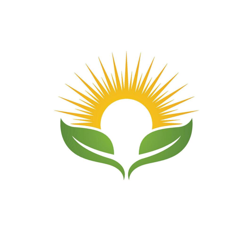 Logos of green Tree leaf ecology vector