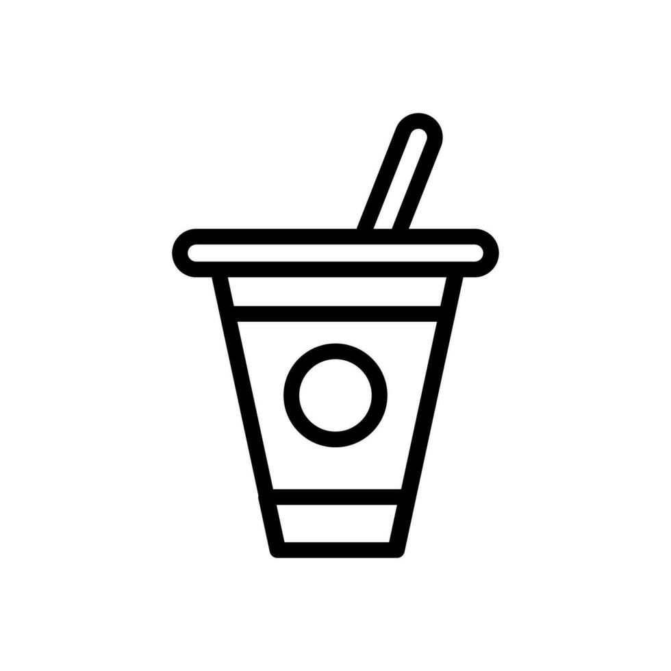 yogur icono línea estilo vector