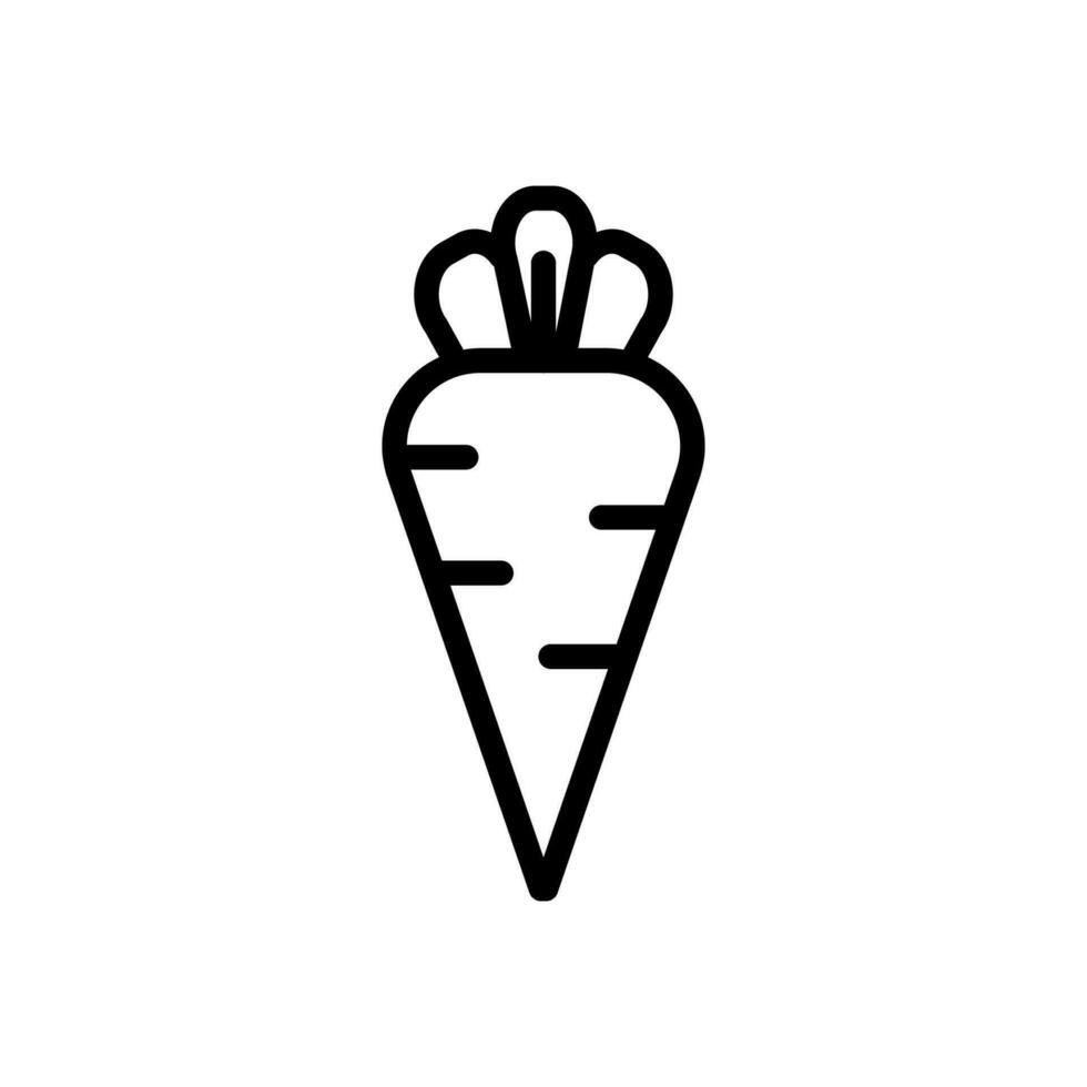 carrot icon line style vector