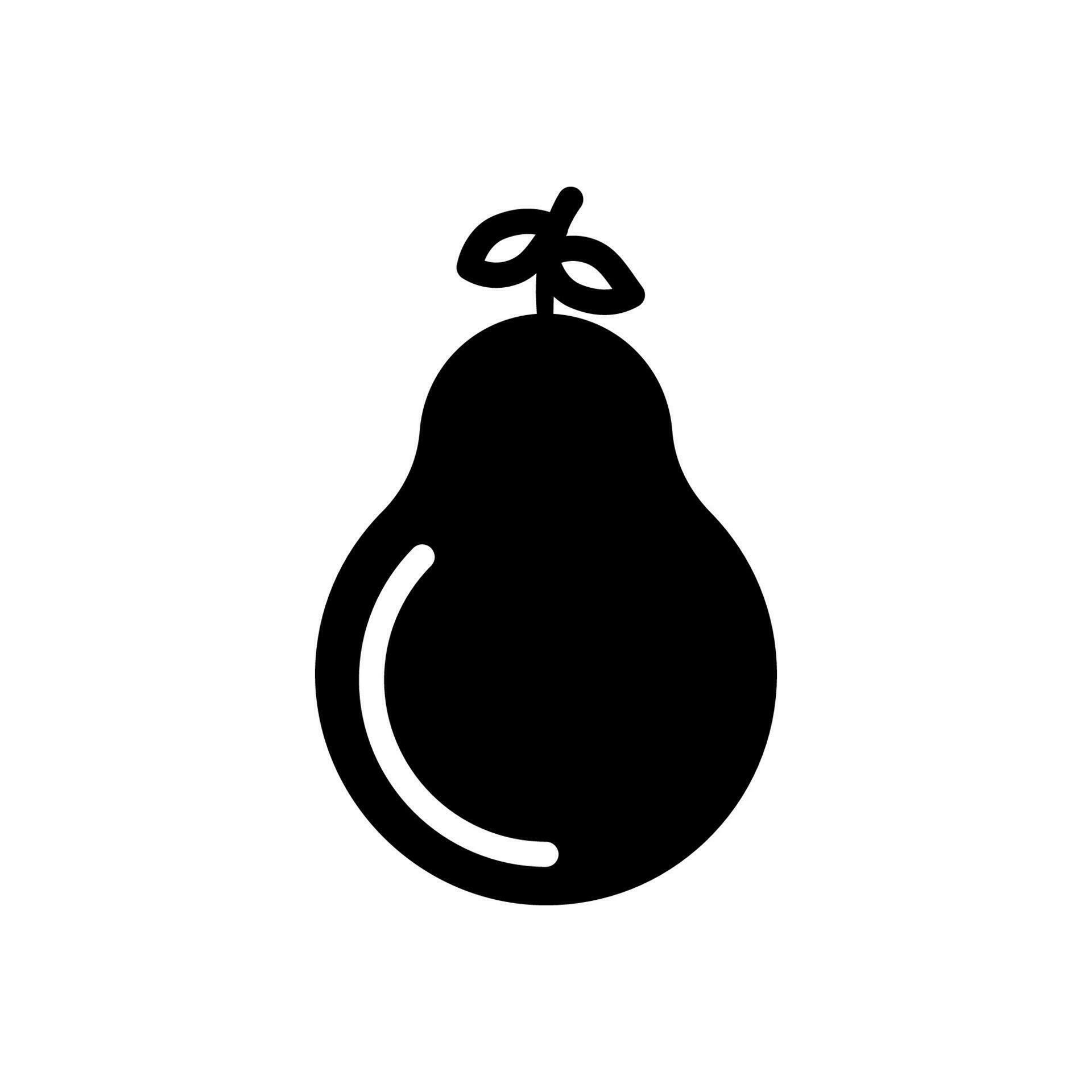 pear icon solid style 28186989 Vector Art at Vecteezy