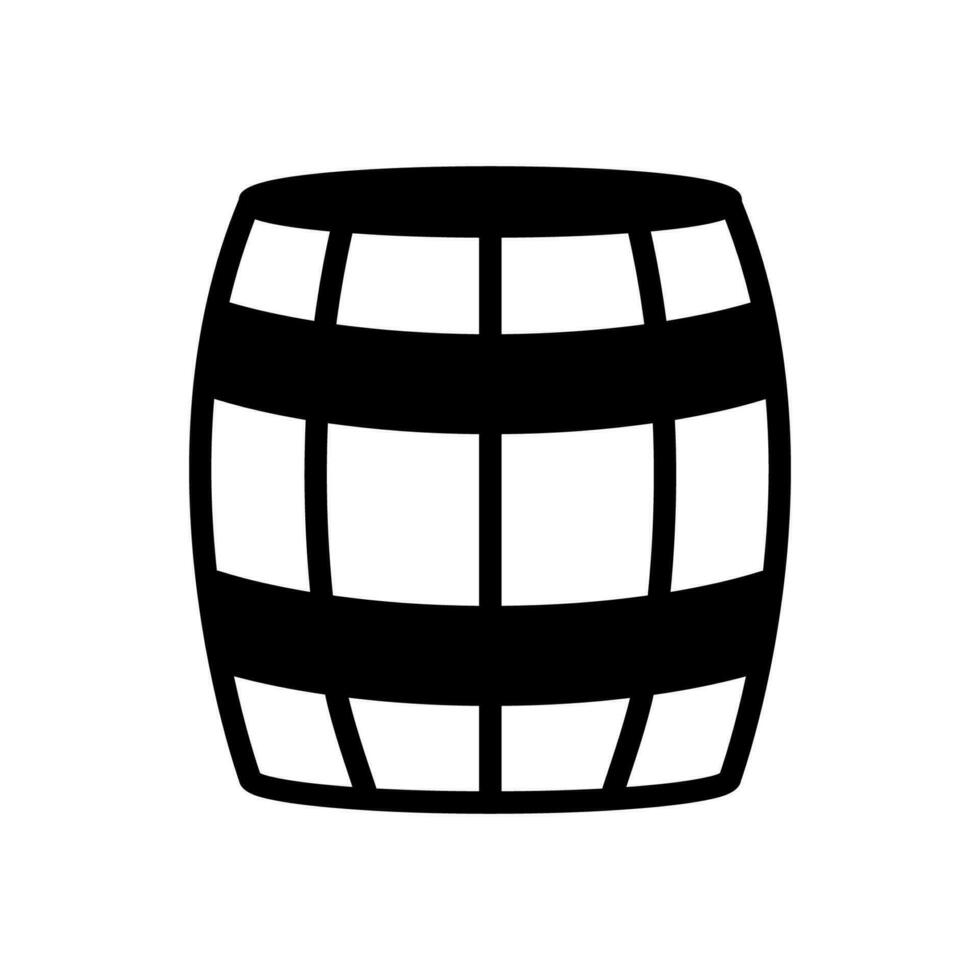 barril icono sólido estilo vector