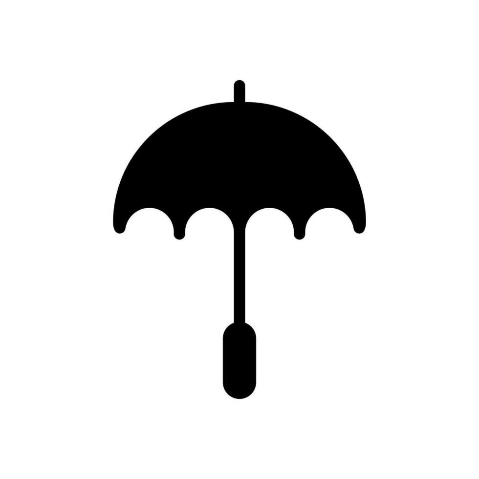 umbrella icon solid style vector