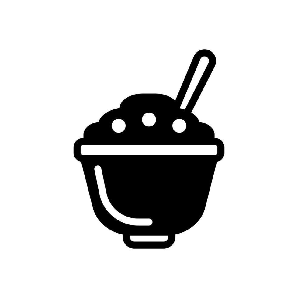 porridge icon solid style vector