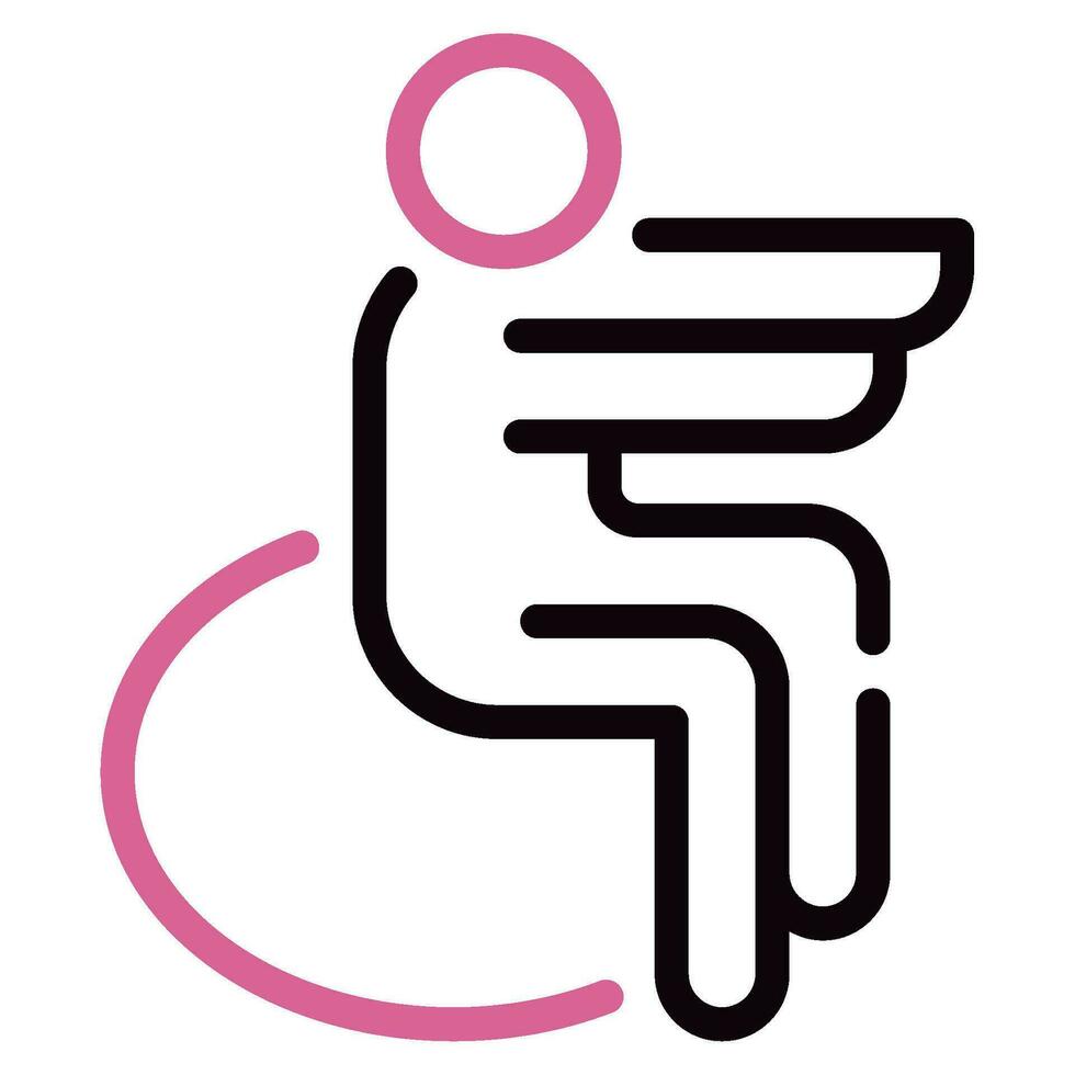 Stretching Routine Icon illustration vector