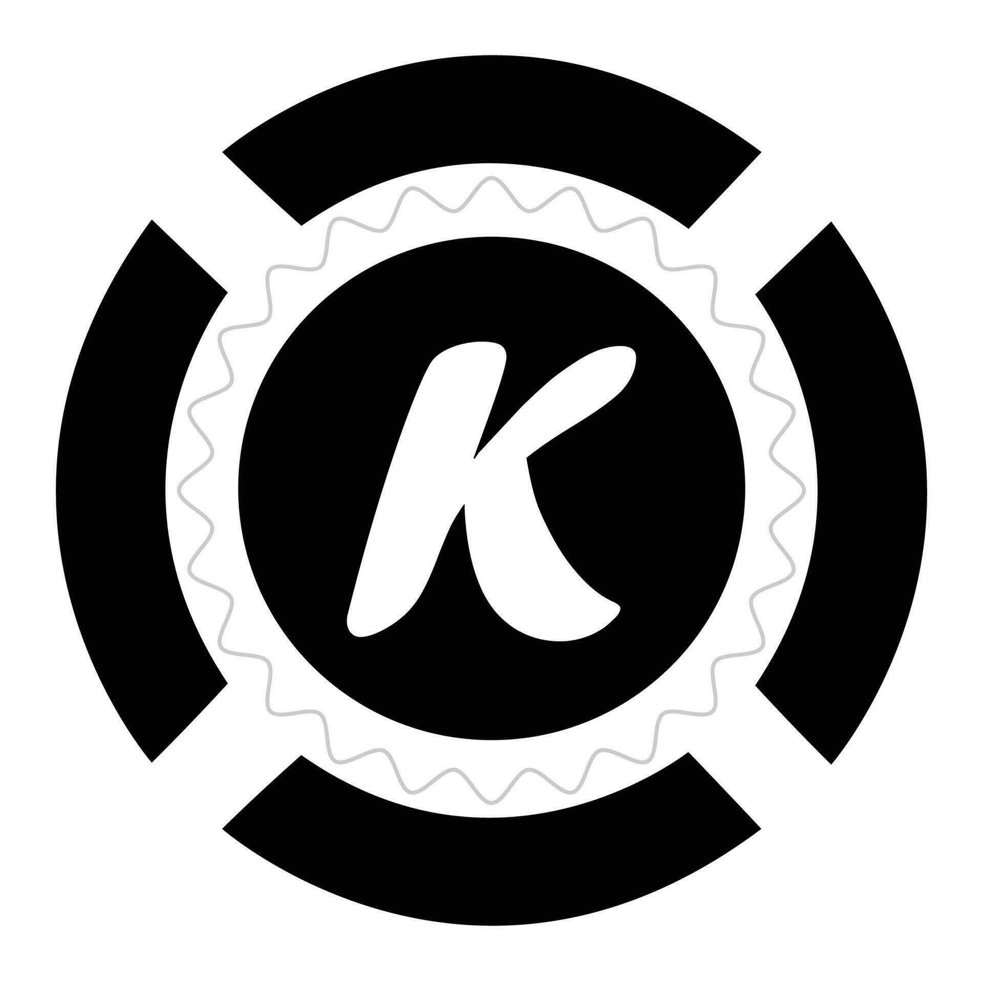 the letter k in a circle with a black and white logo 28188039 Vector