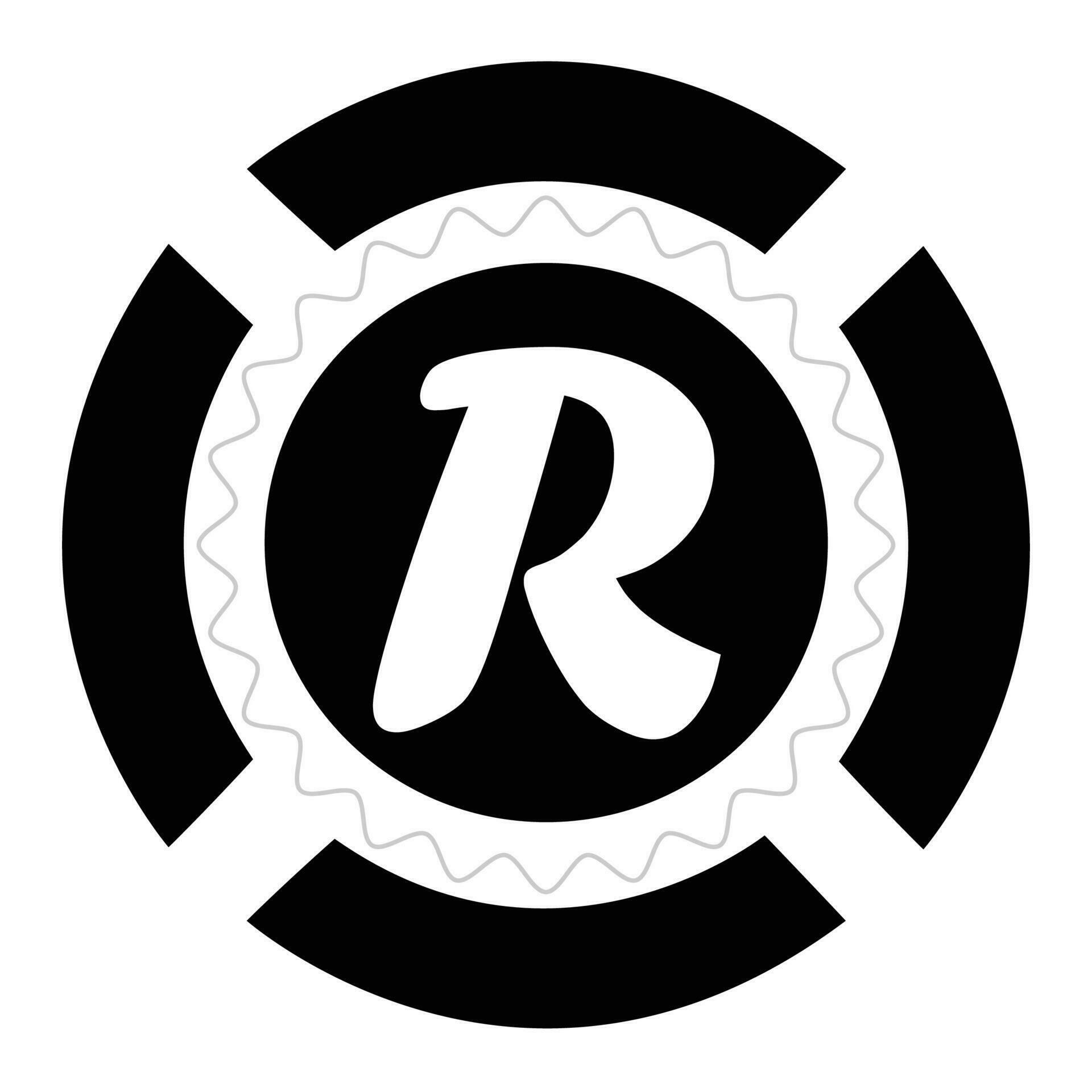 the letter r in a circle with a black and white logo 28188040 Vector
