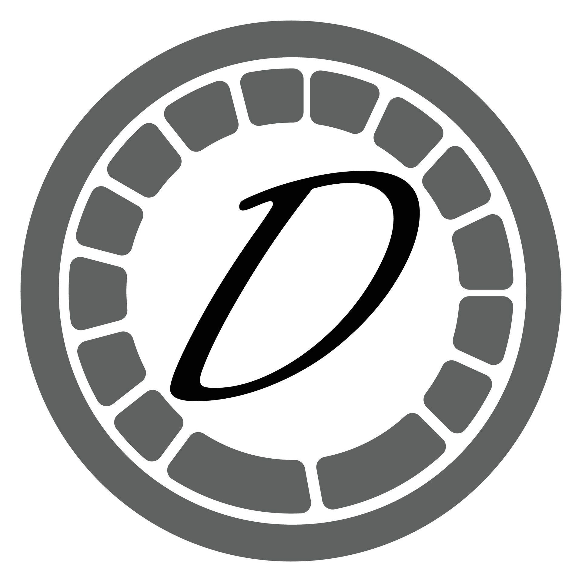 the letter d in a circle with a white background 28188053 Vector Art at