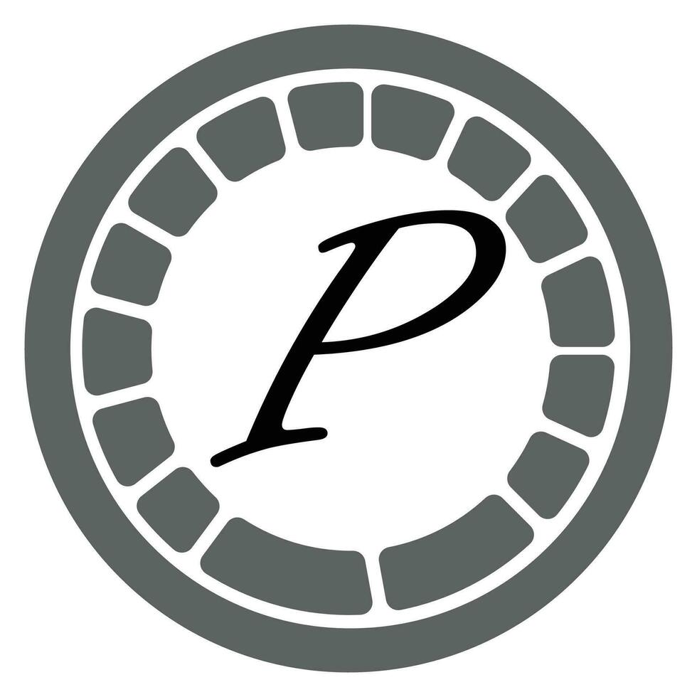 the letter p in a circle with a white background 28188078 Vector Art at