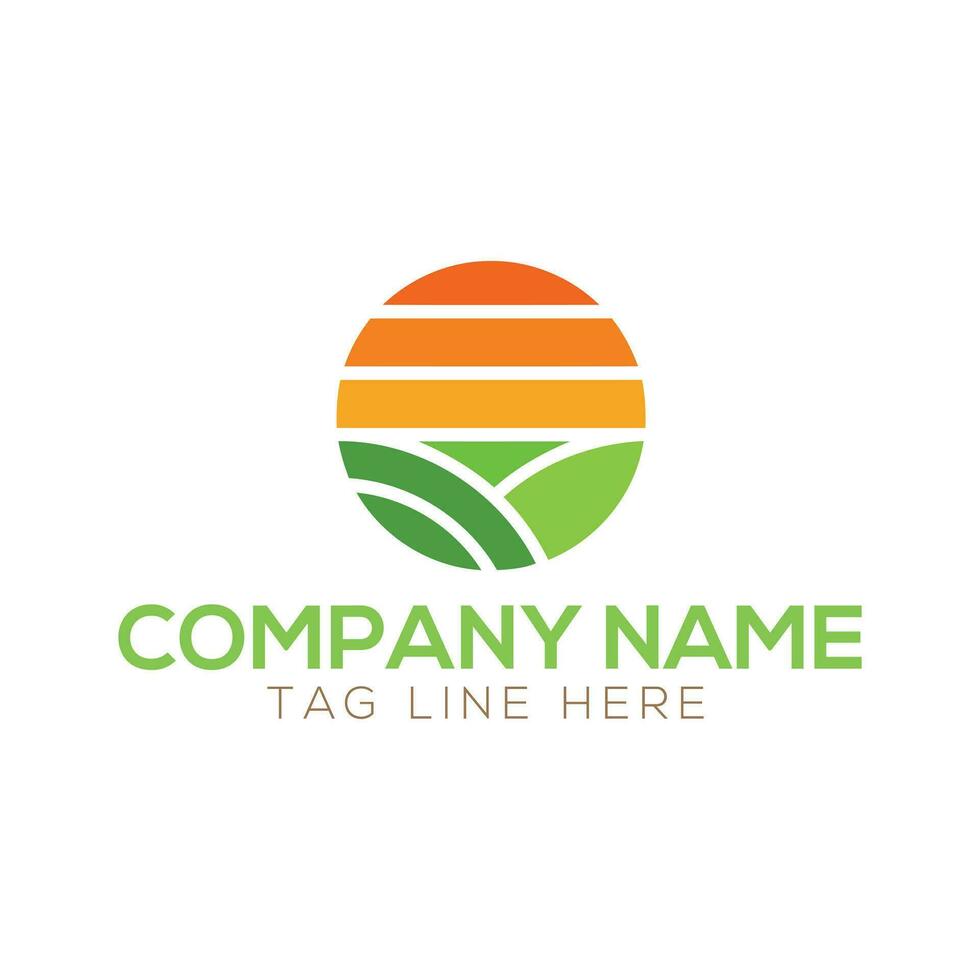 Agro farm logo design template vector