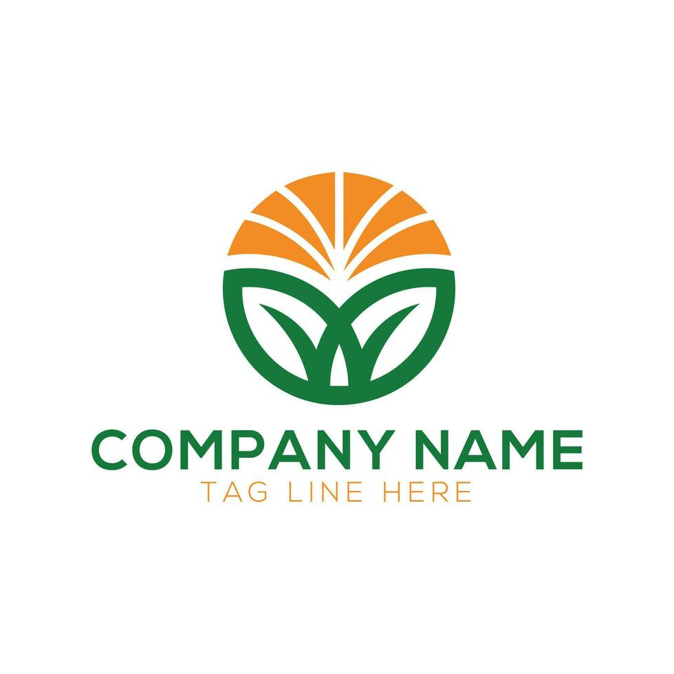 Agriculture logo design template 01 vector