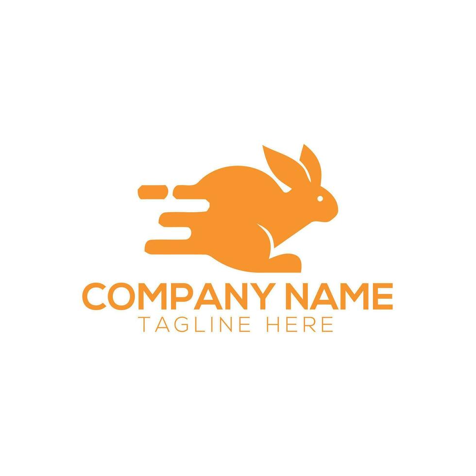 rabbit care logo design template vector