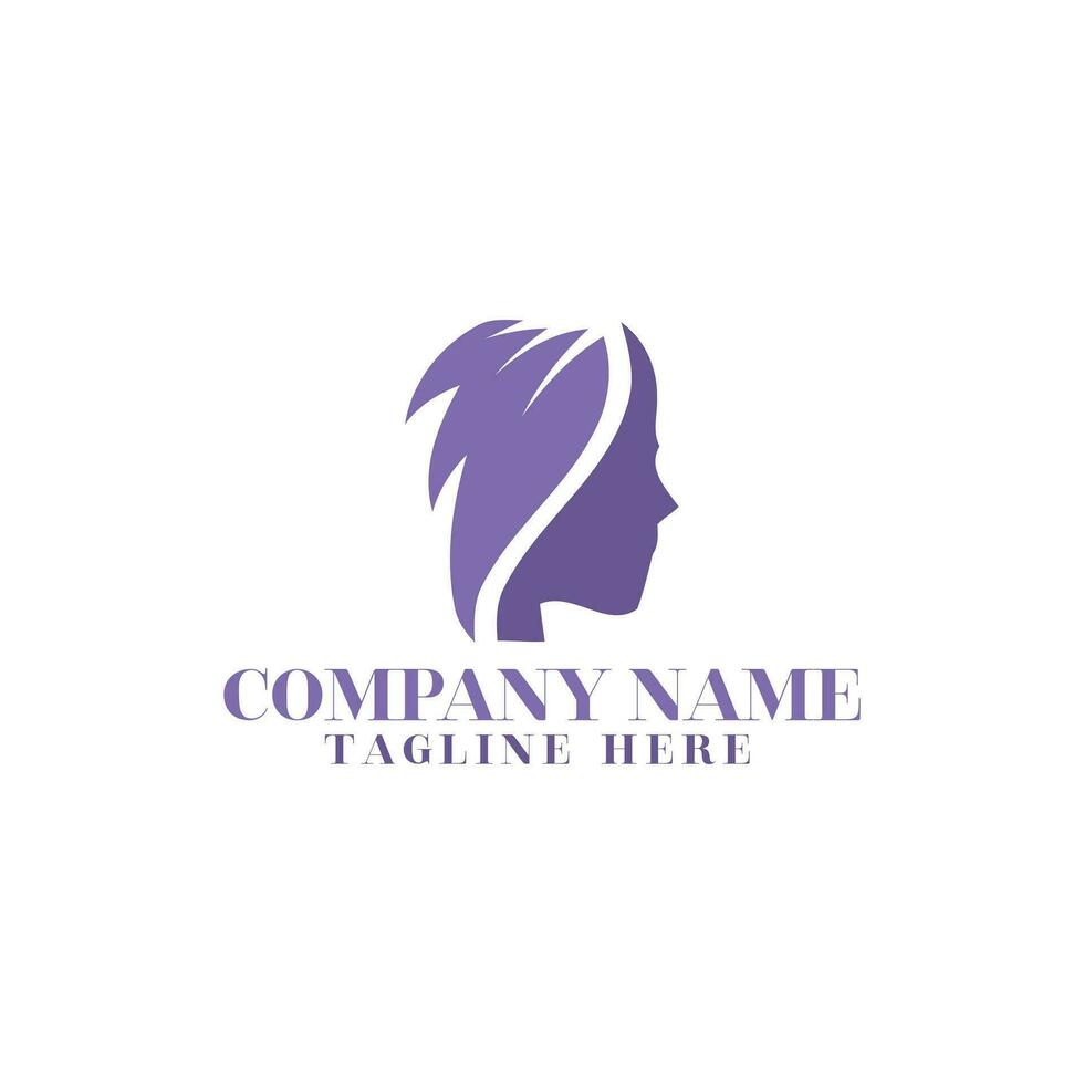 Women face, hair salon logo vector