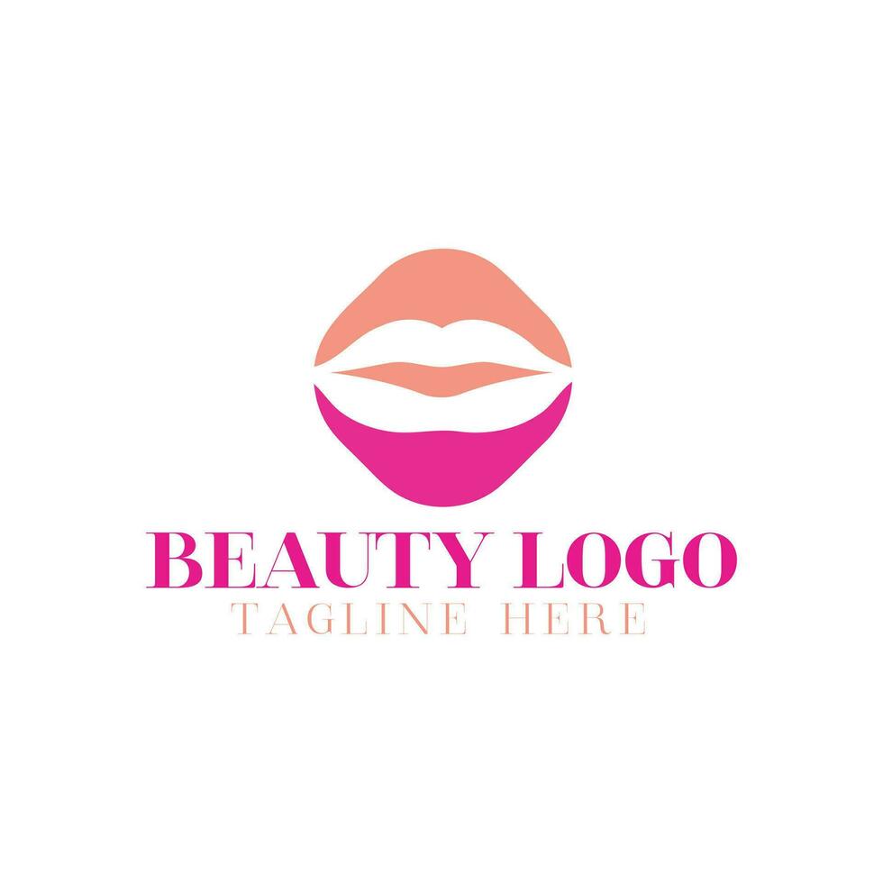 Vector logo design template in trendy linear style - woman's face