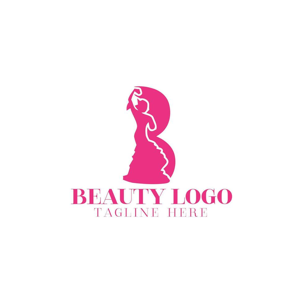 Beauty logo design with style and creative concept vector