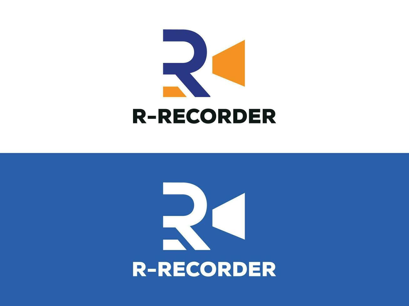 r modern  letter logo design vector
