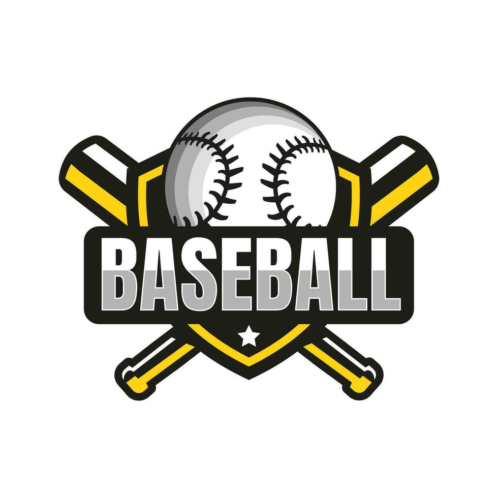 americano Deportes béisbol club logo inspiración, béisbol club. con palo, baloncesto club emblema torneo. vector