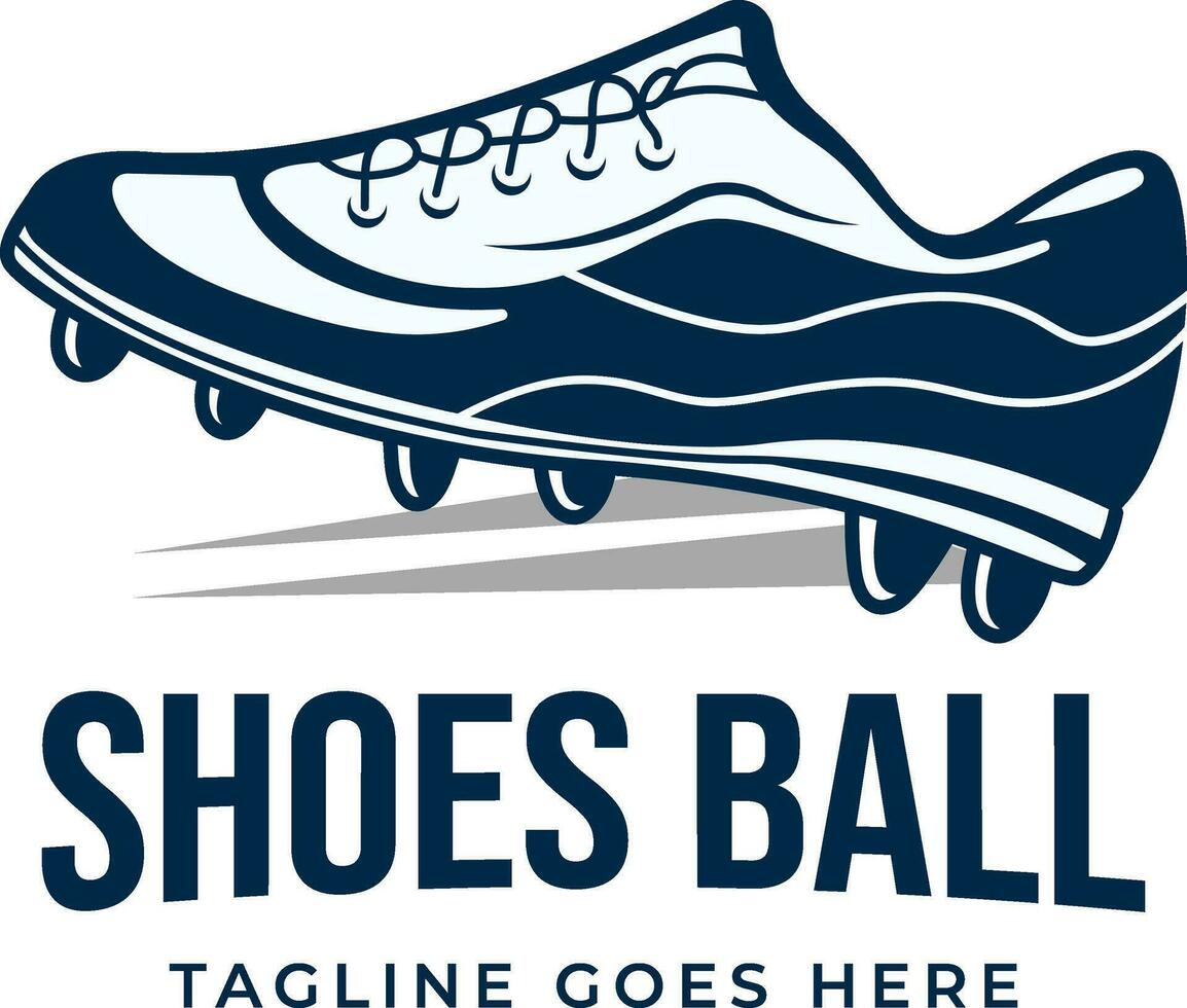 Illustration Vintage soccer shoe icon on White background design template vector