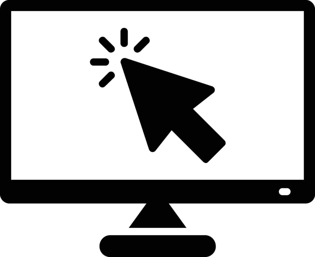 Computer Glyph Icon vector