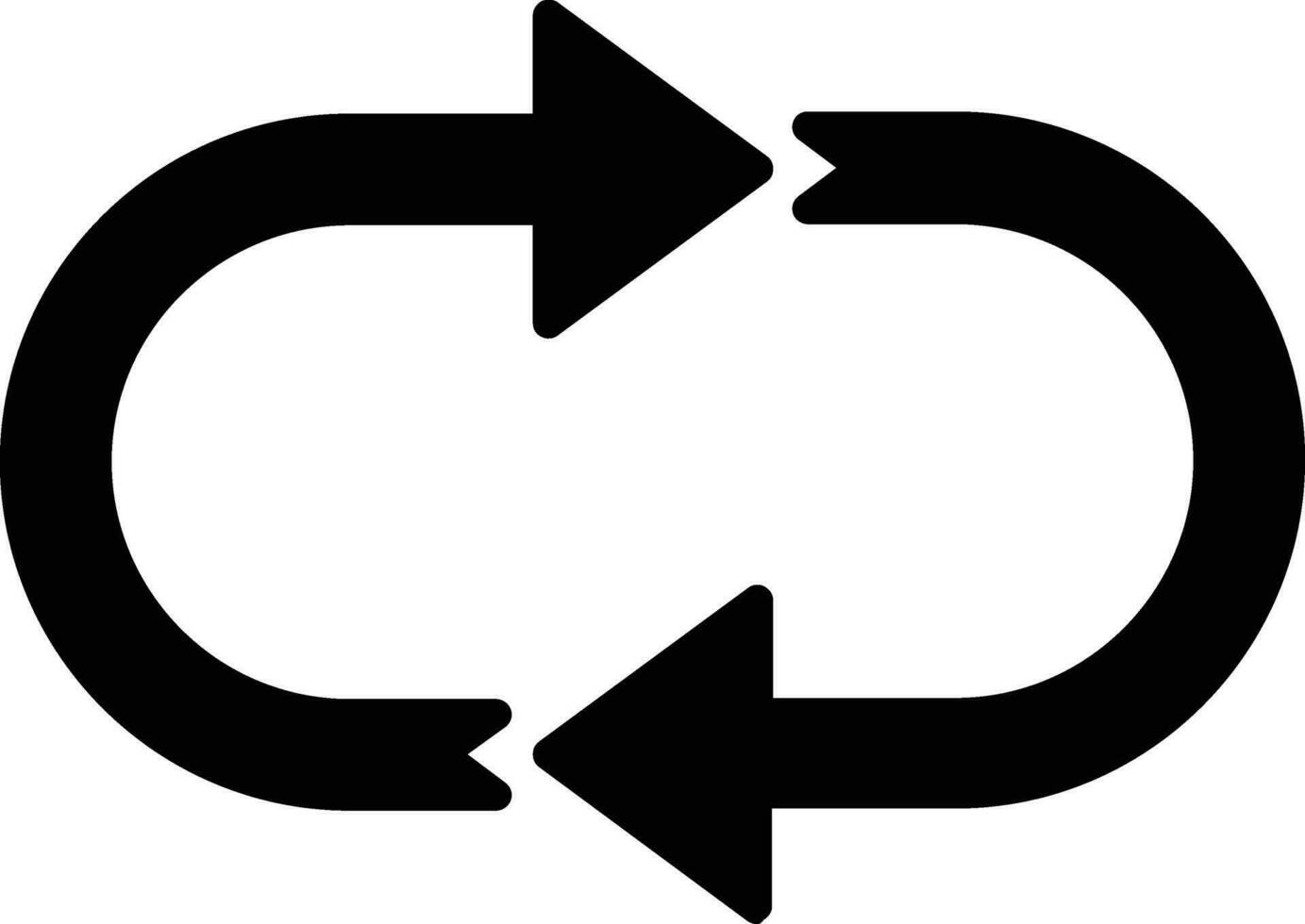 Repeat Sign Glyph Icon vector