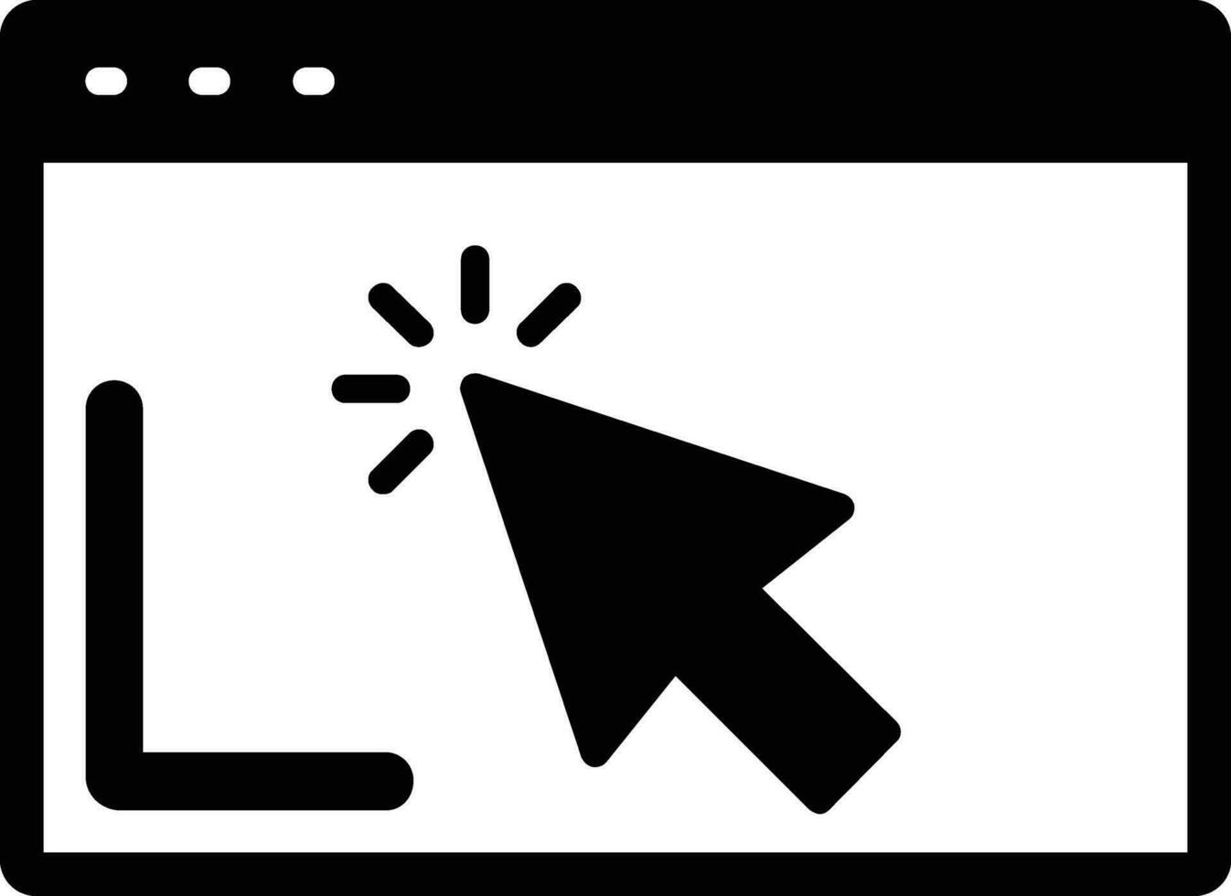 Click Glyph Icon vector