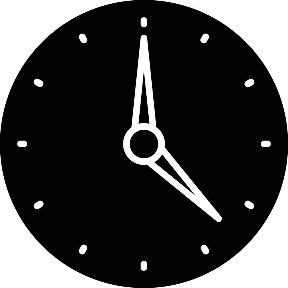 icono de glifo de reloj vector