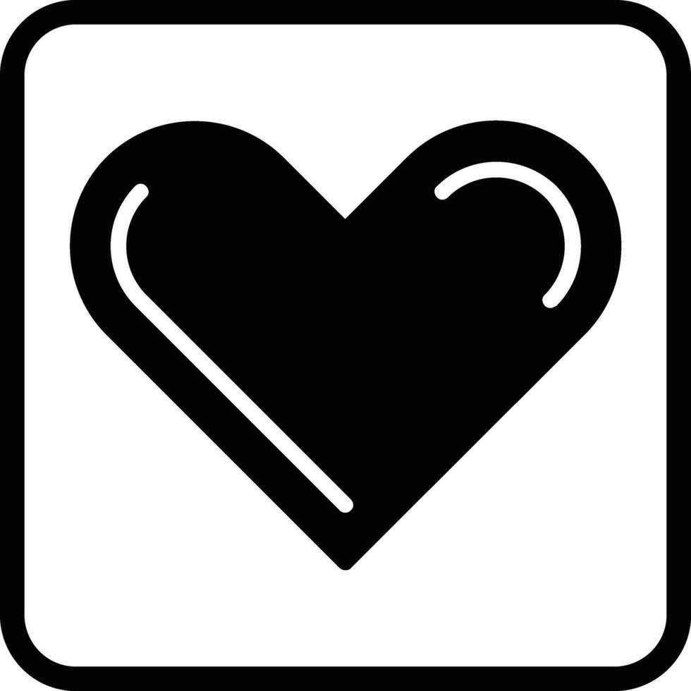 icono de glifo de corazón vector