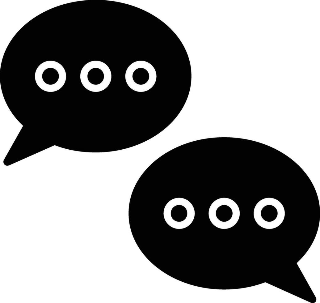 Dialogue Glyph Icon vector