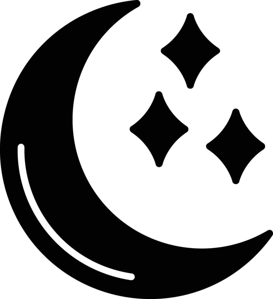 Moon Glyph Icon vector