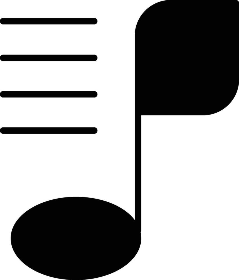 icono de glifo de música vector