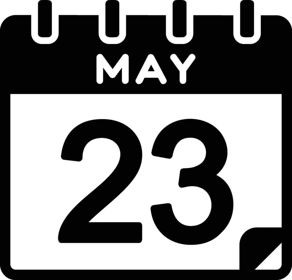 23 May Glyph Icon vector