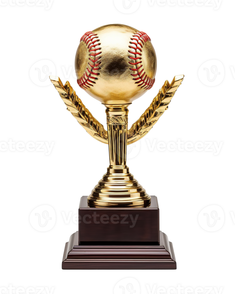 Generative AI, PNG Baseball winner trophy, sport champion cup