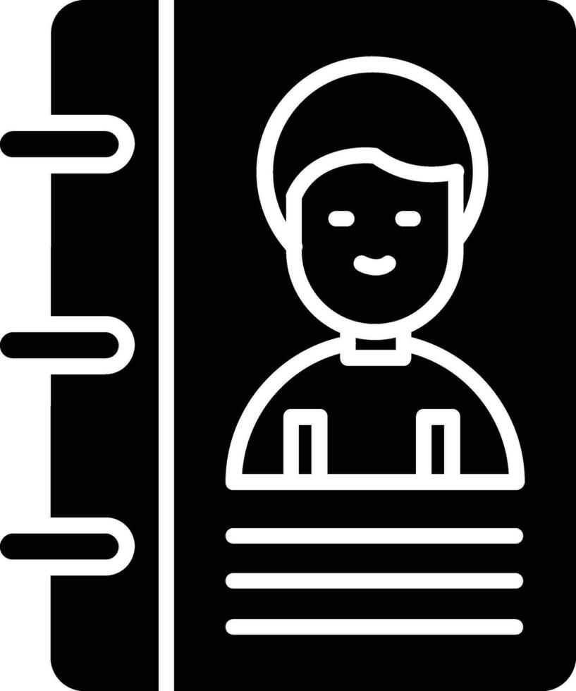 Contacts Glyph Icon vector