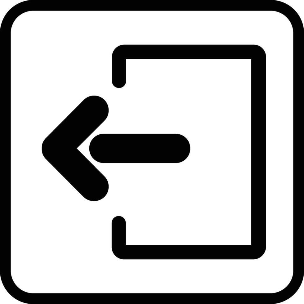 Log Out Glyph Icon vector